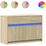  ormarić s LED svjetlima boja hrasta 91x34x61 cm drveni | shoptok.hr