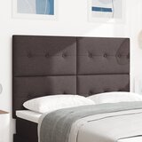 vidaXL vzglavje z gumbi, rjavo, 160 cm, tkanina, (22052149) | Shoptok.si