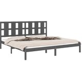  Okvir za krevet od masivne borovine sivi 200 x 200 cm | shoptok.hr