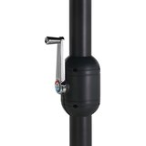 Vanjski suncobran s aluminijskim stupom 460 x 270 cm crni | shoptok.hr