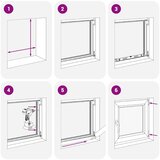 vidaXL podrumski prozor "RISOR" 50x50 cm Okretno-nagibni DIN desni bijeli | shoptok.hr