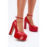 Boto Lacquered High Heel And Platform Pumps Red Nianka | Shoptok.si