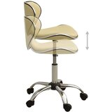 vidaXL Salonski stolček krem umetno usnje, (21066890) | Shoptok.si