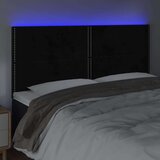  Posteljno vzglavje črno 180x5x118/128 cm žamet, (20951774) | Shoptok.si