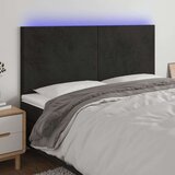  Uzglavlje crno 180x5x118/128 cm baršunasto Cijene