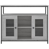  Komoda siva boja hrasta 100x35x80 cm od konstruiranog drva | shoptok.hr