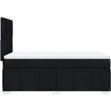 vidaXL Box spring postelja z vzmetnico črna 80x200 cm blago | Shoptok.si
