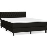 Maison Chic Box spring postelja - Vzmetna postelja z vzmetnico črna 140x200 cm blago SL20856, (21881046) | Shoptok.si
