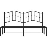  Metalni okvir za krevet s uzglavljem crni 160x200 cm | shoptok.hr