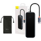 Baseus Hub 5v1 AcmeJoy series USB-C do 2xUSB 3.0 + USB 2.0 + USB-C PD + HDMI (temno siv), (20776933) | Shoptok.si