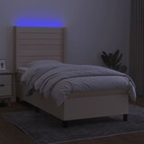 box spring s madracem LED krem 100x200 cm od tkanine | shoptok.hr