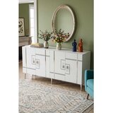 Hanah home komoda Ilay 150, 150 cm, bela / srebrna | Eponuda.com
