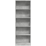  Regal za knjige boja betona 60x24x176 cm konstruirano drvo | Eponuda.com