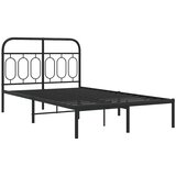 Metalni okvir za krevet s uzglavljem crni 120x200 cm | shoptok.hr