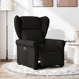 vidaXL Električni naslanjač črno blago | Shoptok.si