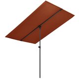 vidaXL Zunanji senčnik z aluminijastim drogom 2x1,5 m terakota Cene