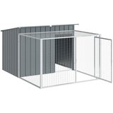  Kućica za pse s ograđenim prostorom antracit 153x194x110 cm pocinčani čelik | shoptok.hr