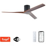  ZEVENTI - Plafonski ventilator VELLON Wi-Fi Tuya crna/orah + daljinski upravljač | Eponuda.com