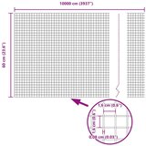  Zavarena žičana ograda s 44 U postovima Zelena 0.6x100 m Čelik | shoptok.hr