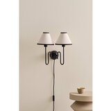 Jotex Crna/bež lanena zidna lampa s utikačem Juliet – | shoptok.hr