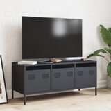 TV ormarić antracit 101,5 x 39 x 43,5 cm hladno valjani čelik | shoptok.hr
