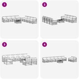  Set vanjskih sofa 9 kom. Prirodna i bež 79 x 79 x 37 cm | shoptok.hr