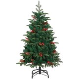 vidaXL Umestno božično drevo Zelena 150 cm PVC, kovina in plastika | Shoptok.si