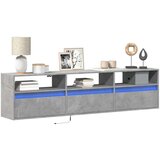 vidaXL Zidni TV ormarić s LED svjetlima siva boja betona 180x31x45 cm | shoptok.hr
