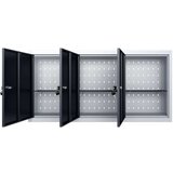 vidaXL zidni ormarić za alat u industrijskom stilu metalni sivo-crni | shoptok.hr