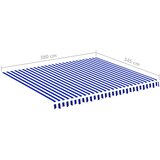 vidaXL Zamjenska tkanina za tendu plavo-bijela 4 x 3,5 m | shoptok.hr
