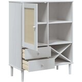  Visoka komoda SENJA bijela izgled ratana 90x40x112 cm borovina | shoptok.hr