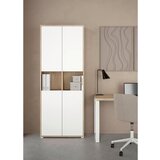 MID.YOU ARHIVSKA OMARA bela, barve hrasta | Shoptok.si
