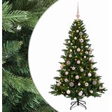  Umjetno božićno drvce s kuglicom 120 cm 150 LED lampica - 120 cm s LED-ima i ružičastim lopticama | shoptok.hr