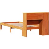 vidaXL Knjižna postelja brez ležišča vošč. rjava 90x200 cm borovina | Shoptok.si
