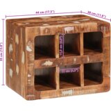 vidaXL Stalak za vino Smeđa Čvrsto drvo od recikliranih materijala | shoptok.hr