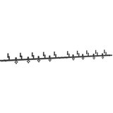  Gornja vodilica za klizna vrata 427 cm čelični crni | shoptok.hr