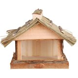 Esschert Design Lesena krmilnica s slamnato streho, višina 22,8 cm Cene