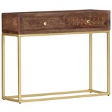 vidaXL Konzolna mizica 90x30x75 cm trden mangov les | Shoptok.si