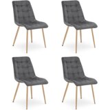  SPLIT stolica - tamnosivi baršun / noge od hrasta x 4 | shoptok.hr