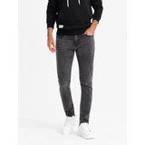 Ombre Men's tailored denim SLIM FIT pants with elastane - graphite | Shoptok.si