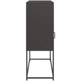  Komoda crna 100,5 x 39 x 107 cm od hladno valjanog čelika | shoptok.hr