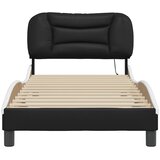  Okvir kreveta s LED-om bez madraca Hvar crno-bijeli 80x200cm | Eponuda.com