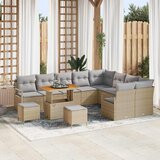  Sjedeća garnitura za vrt 12 kom. Bež poliratan 287 x 234 x 85 cm | Shoptok.si