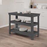 vidaXL Delovna miza siva 110,5x50x80 cm trdna borovina Cene