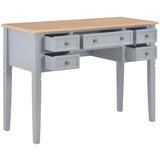 Maison Chic Pisalna miza - pisarniška miza - Računalniška miza iz lesa 109,5x45x77,5 cm siva, (21785341) | Shoptok.si