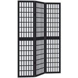 Maison Chic Paravan - Sobne pregrade 3-delni črn trden les pavlovnije, (22112044) | Shoptok.si