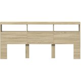 Ormarić za uzglavlje s LED svjetlima boja hrasta 220x17x102 cm | Eponuda.com