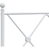  Metalni okvir kreveta uzglavlje i podnožje bijeli 120x190 cm | shoptok.hr