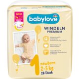 babylove PREMIUM pelene newborn, veličina 1 (2-5kg) 28 kom cene