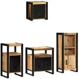  Set namještaja za kupaonicu 4 kom. Smeđa i crna 55 x 35 x 60 cm | shoptok.hr